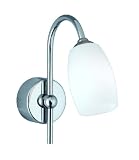 Trio-Leuchten 2800011-06 Halogen-Wandleuchte 1xE14 max. 40W G9 chrom Glas opal matt wei&szlig; IP 21