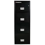 Sentry Safe 4G2500BK 4 Drawer Vertical File, 2500 Series, Insulated UL 1-Hour Fire, 25"D, Legal Size