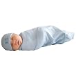 Cocooi Babywrap Newborn Baby Swaddle and Cap, 100% Natural Merino, Periwinkle Blue