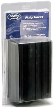 Shelby Industries Hard Rubber Wheel Chocks Anti-Slip - PAIR