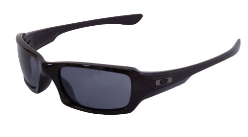 Oakley Fives Squared Sunglasses Polished Black Frame/Grey Lens