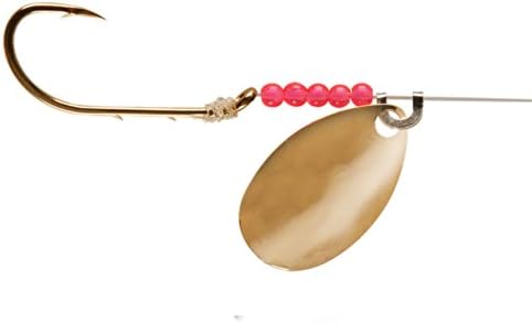 Little Joe Red Devil Spinners - Gold - #4 Indiana Blade - Size 2 Hook