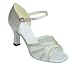 Dyeable ballroom dancing shoes - White Satin & Mesh Wedding Shoe Irena
