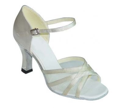 Wedding Shoes: Dyeable ballroom dancing shoes - White Satin & Mesh Wedding Shoe Irena-Featherlite Wedding Shoes-Featherlite Wedding Shoes: Dyeable ballroom dancing shoes - White Satin & Mesh Wedding Shoe Irena