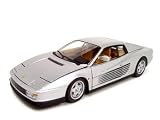 FERRARI 512 TESTAROSSA ELITE 1:18 SILVER DIECAST MODEL
