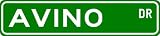 AVINO Street Sign ~ Personalized Family Lastname Sign ~ Gameroom, Basement, Garage Sign Novelty** ALUMINUM