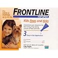 Merial Frontline Top Spot Flea and Tick Control for 0-to-22-Pound Dogs and Puppies, 3 Doses