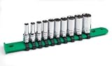 10 Piece 1/4 Drive 6 Point Semi-Deep Fractional Socket Set