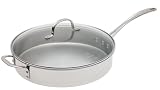 Calphalon Tri-Ply Stainless 5-Quart Saut? Pan with Glass Lid