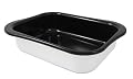 Chantal Wave 8.5 Quart Enamel-On-Steel Rectangular Roaster, Glossy White