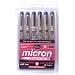 Sakura Pigma Micron Pen Set, 6-Pack, Black Ink