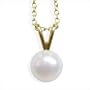6mm White Single V Japanese Akoya Cultured Pearl Pendant