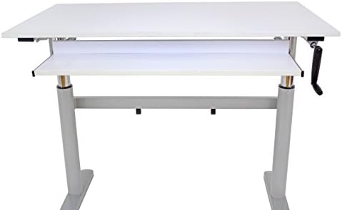 Keyboard Tray in White for Rebel Desk Rebel Crank-Up 1000 White Top Desk