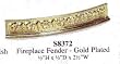 Dollhouse Miniature Gold Fireplace Fender