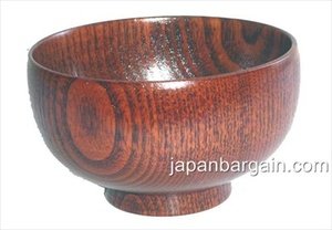 Wooden Rice Miso Soup Bowl #5251