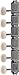 Kluson Nickel/Plastic 6 In Line Guitar Tuning Machines