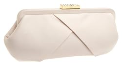 La Regale Criss Cross Satin Clutch