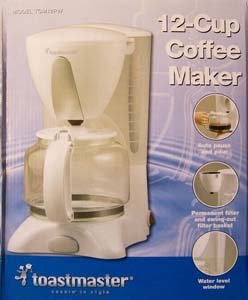 Toastmaster TCM12PW 12-Cup Coffeemaker