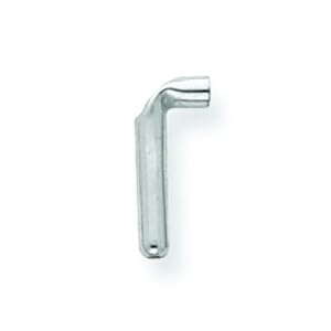 14K White Gold Cuff Link Stud Back Barrel