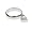 Eve's Addiction Sterling Silver Lock Charm Ring, 5