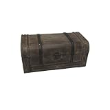 Malle en Bois pour Rangement Style Ancien Taille S