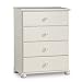 South Shore Furniture, Sand Castle Collection, 4 Drawer Chest, Pure White