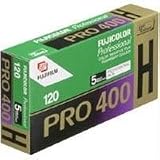 Fujifilm Fujicolor Pro 400H Color Negative Film, ISO 400, 120 Size, Pack of 5, USA