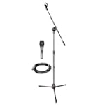 PYLE-PRO PMKSM20 Microphone and Tripod Stand With Extending Boom and Mic Cable Package