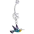 Colorful Hummingbird Belly Ring