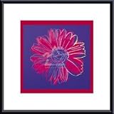 Art Poster Metal Framed Print - Daisy, c.1982 (blue and red) - Artist: Warhol- Poster Size: 20 X 20