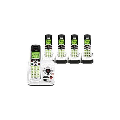 VTech Expandable Five Handset Cordless Phone System with Digital Answering Device and Caller ID (6229-5)