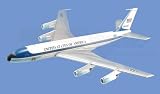 Boeing VC-137, "Air Force One" Aircraft Model Mahogany Display Model / Toy. Includes desk stand.