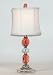 Vintage Styled Light Red & Clear Accent Table Lamp