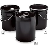 DIXIE 5-Gallon Steel Pails - Lot of 4