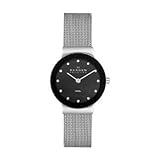 Skagen Womens 358SSSBD Steel Collection Black Glitz Dial Watch