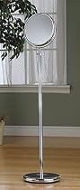 Adjustable 10" Floor Mirror, Chrome Plated