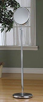 Adjustable 10" Floor Mirror, Brass Plated