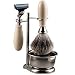Beauty : Faux Ivory Razor, Shave Brush and Stand