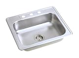 Elkay D125214 Dayton Kitchen Sink Satin Stainless Steel Top Mount 4 Holes