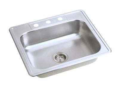 Elkay D125214 Dayton Kitchen Sink Satin Stainless Steel Top Mount 4 Holes