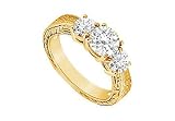 31P6DYB UfL. SL160  Three Stone Diamond Ring : 14K Yellow Gold   1.00 CT Diamonds