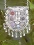 Large Egyptian Poison Pewter Pendant Necklace