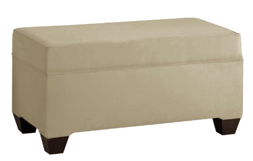 Skyline Furniture Velvet Upholstered Storage Bench, Buckwheat