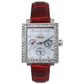 Fossil #BQ9364 Women's Multi Function Crystal Accented MOP Dial Watch