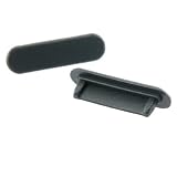 2 Pieces Black Silicone Dock Plug Compatible With Apple® iPod®s with dock socket by eForCity