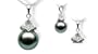 18K white gold Scarlet Black Tahitian cultured pearl and diamond pendant