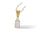 Oval Cut Opal and Diamond Pendant