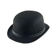 New Black Felt Bowler Derby Hat Costume Dance Plays Medium Made in USA