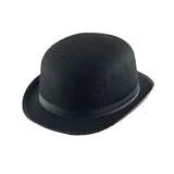 New Black Felt Bowler Derby Hat Costume Dance Plays Medium Made in USA