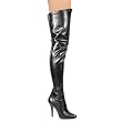 Pleaser Boots Women's SEDUCE-3000 5" Plain Stretch Thigh High Boot Side Zip, Available in 5 Colors